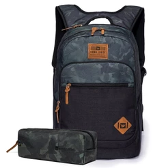 Kit Mochila Estojo Escolar Camuflado Hang Loose Original
