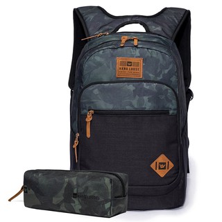 Kit Mochila Estojo Escolar Camuflado Hang Loose Original
