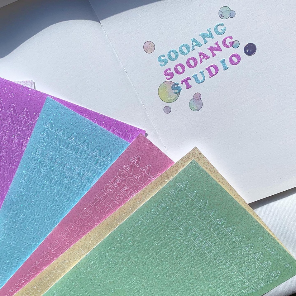 SOOANG STUDIO] Sooangs 001 6mm Sherbet ABC stickers/peel off stickers |  Shopee Brasil