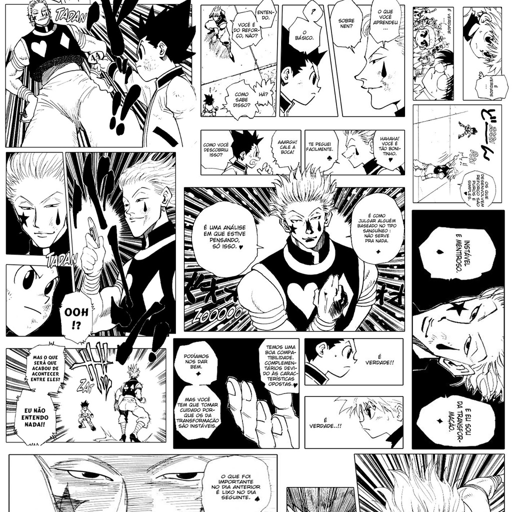 Papel de Parede Adesivo Anime Mangá Hunter x Hunter Lavável 1mx50cm