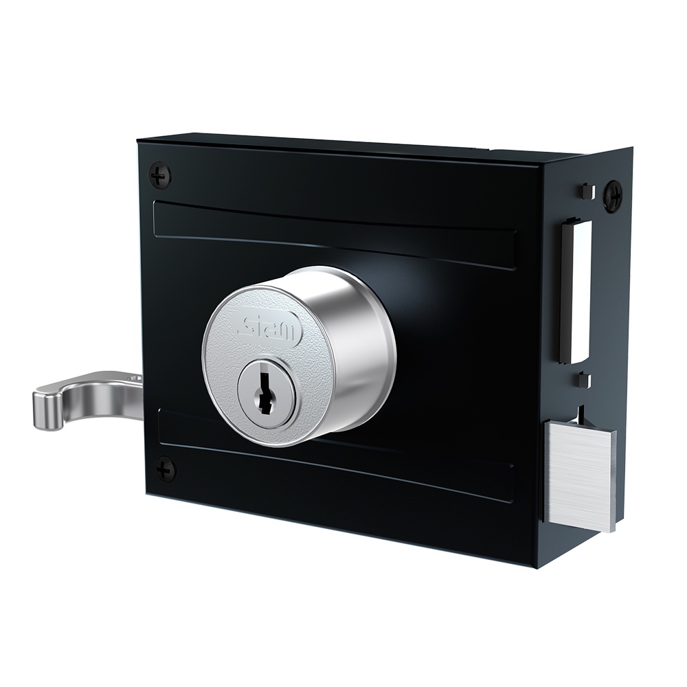 Fechadura Portão 701/100 Sobrepor Preto Fosco Stam em Oferta na Shopee