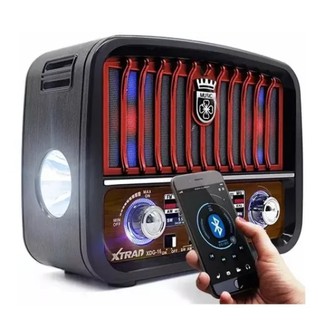 Radio bluetooth Caixa de Som Super Bass Estilo Retro Am/fm Pen Drive Sd XDG-16