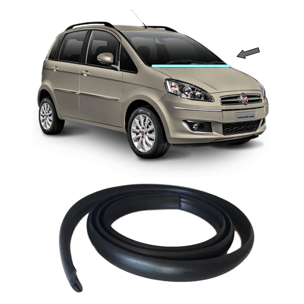 Borracha Parabrisa Inferior Churrasqueira Fiat idea 2006 a 2019 em Oferta na Shopee