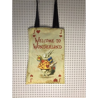 bolsa sacola dupla face cartas copas Alice no país das maravilhas ecobag