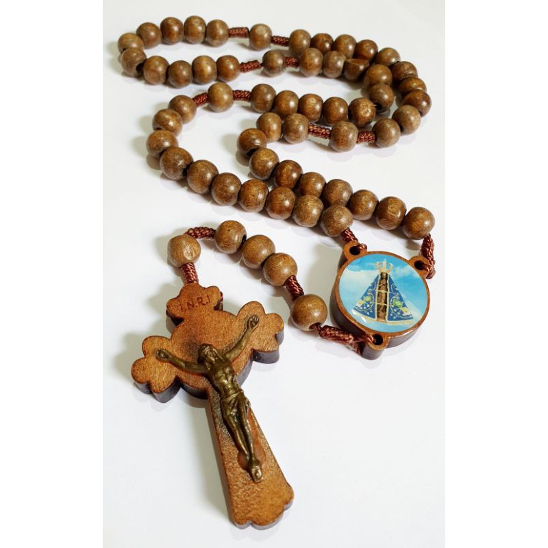 Terço Nossa Senhora Aparecida de madeira, Terço de madeira e resina de nossa senhora aparecida