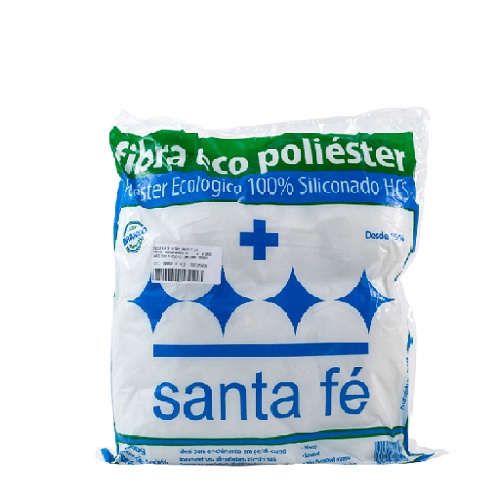 1kg Fibra Siliconada Santa fé para Enchimento de Almofadas Plumante, para Artesanatos, Patchwork Anti Alérgica e Anti Ácaros