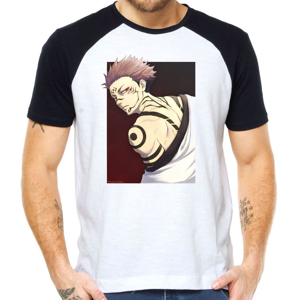 Camiseta Jujutsu Kaisen Yuuji Sukuna Manga Anime Shopee Brasil 5535