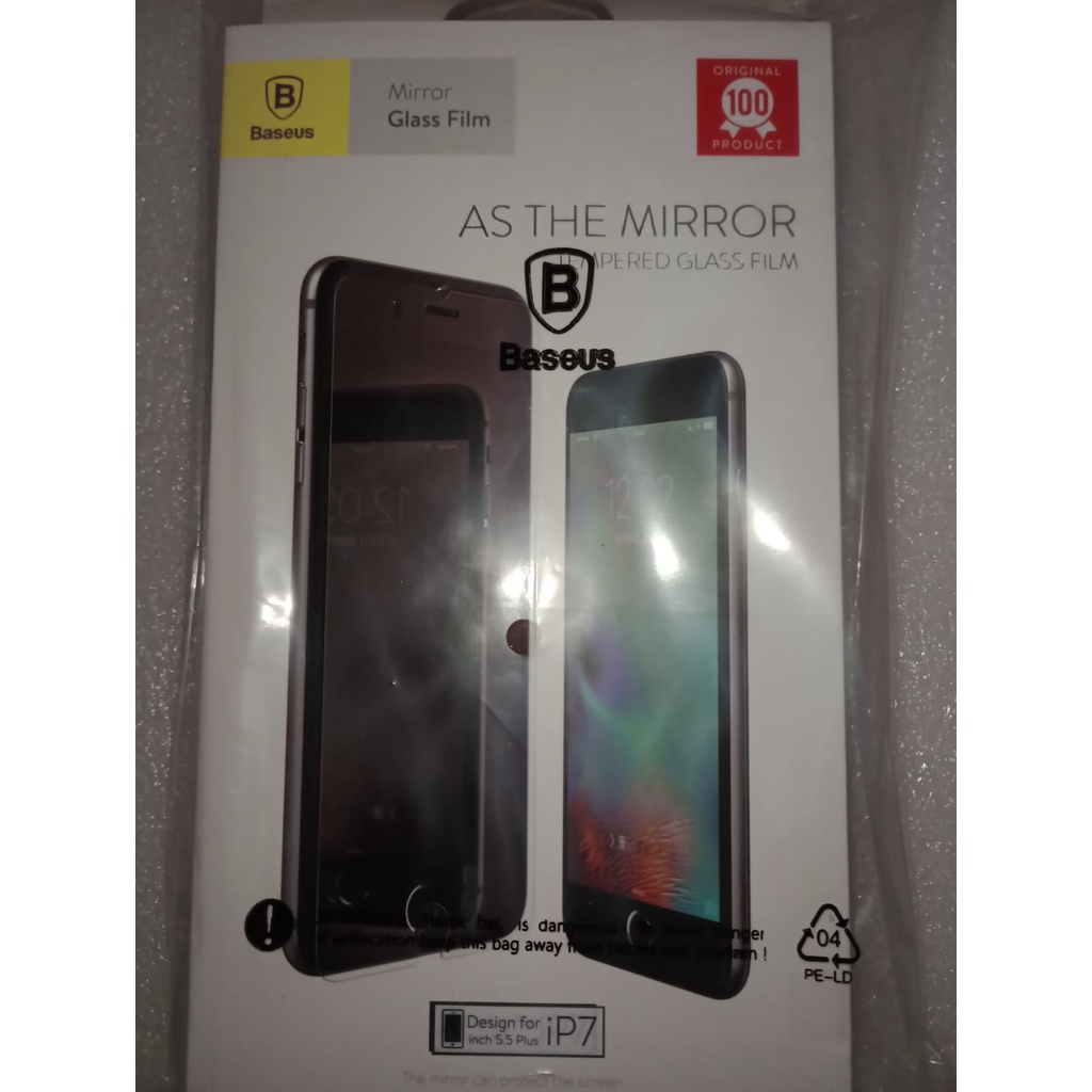 Película de Vidro Espelhada e Dourada para Iphone 7/8 PLUS Baseus