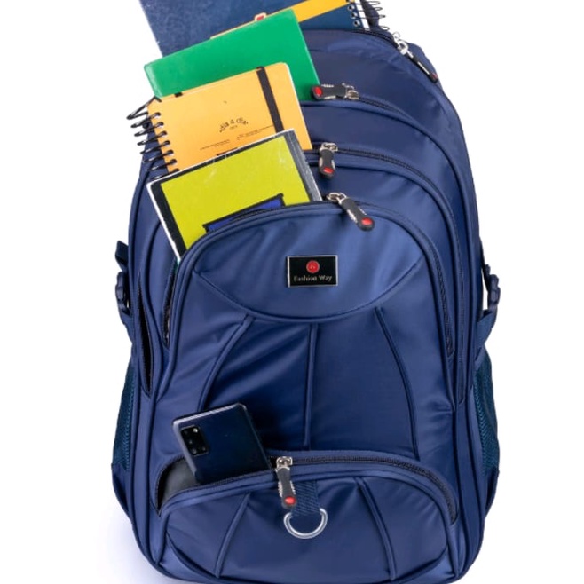 Mochila Azul Grande Reforçada Executiva  de Trabalho para Viagem