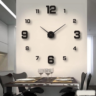 Relógio De Parede Grande Adesivo Espelho/Em Acrílico Diy Relógios/Silent Non-Ticking Kitchen WallClocks/Mirror Frameless Wall Clock Kit Para Decoração De Sala De Estar Quarto De Escritório
