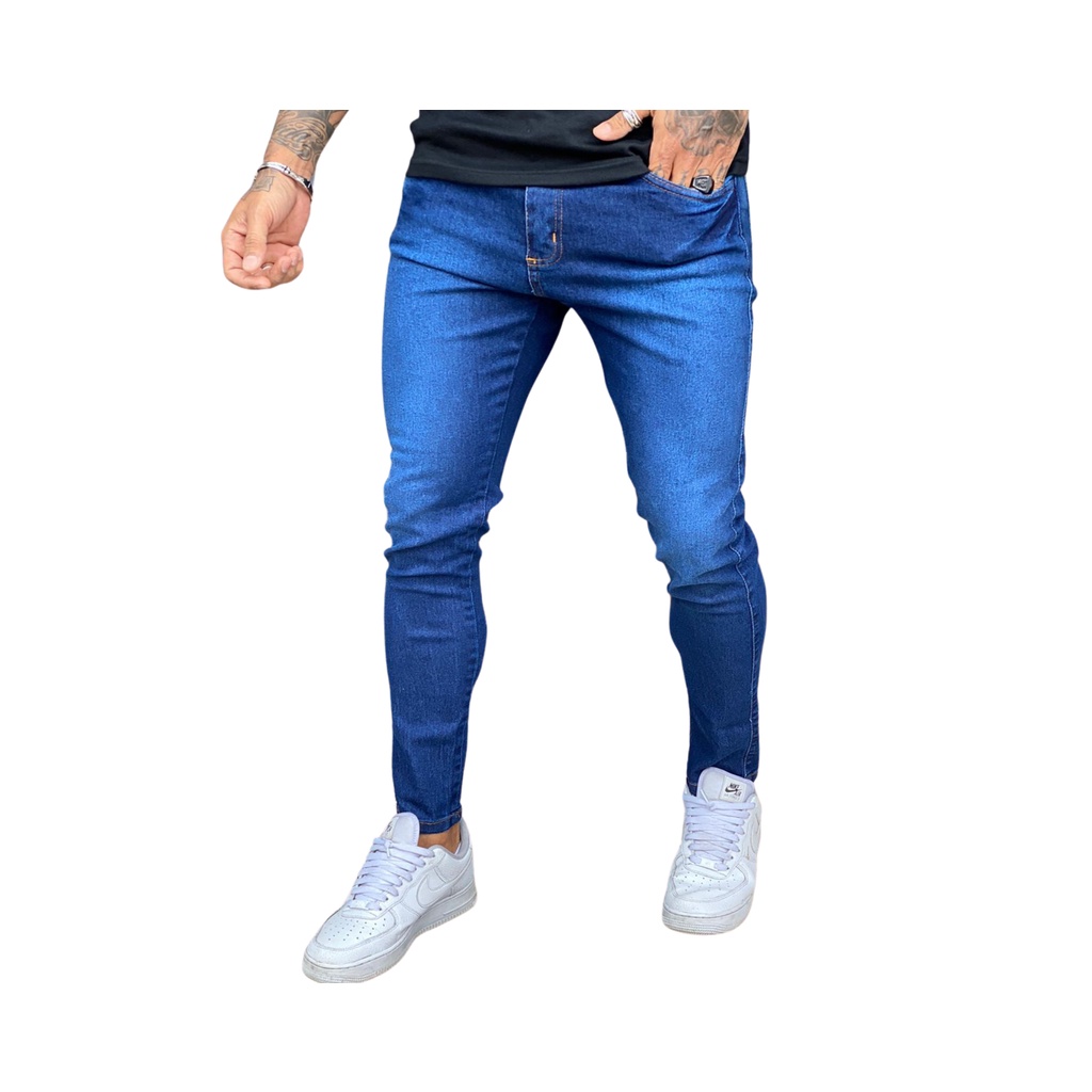 Calça Jeans Masculina Com Lycra