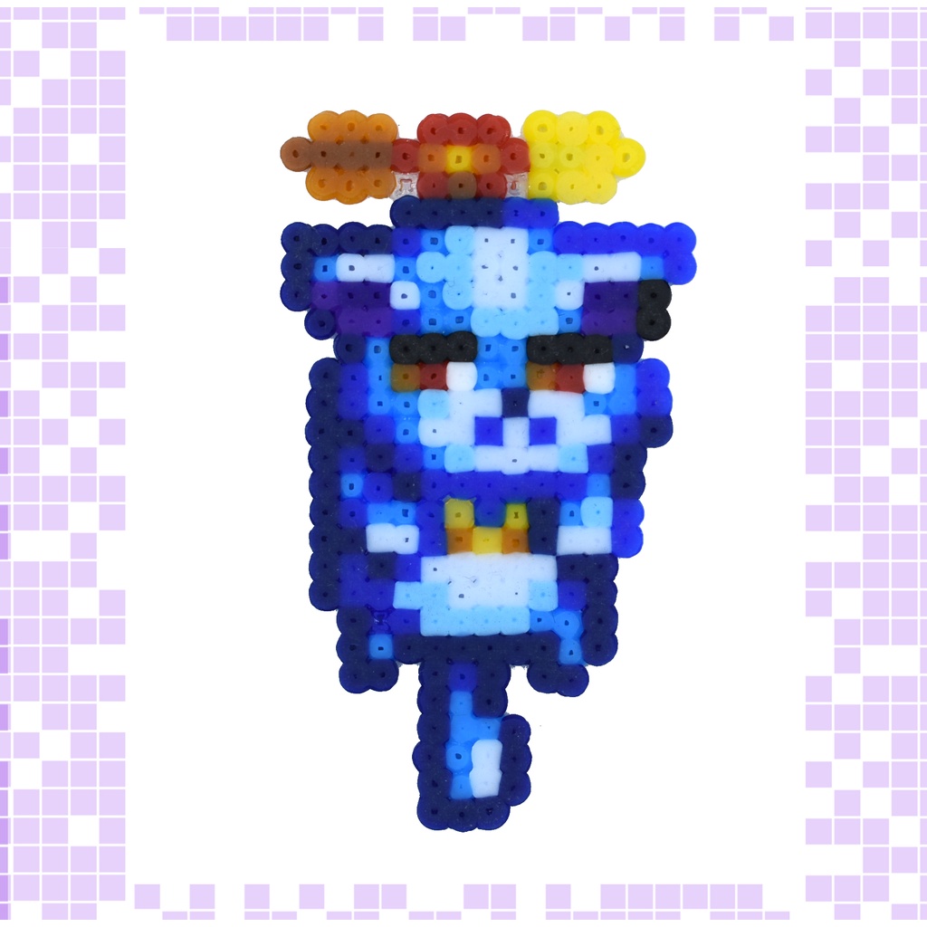 Terraria Propeller Gato Pets Chaveiro, Brincos, Broche, Imã ou Figura Pixel Art Perler Bead