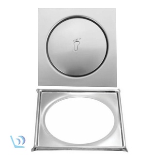Ralo Click Inteligente Em Inox 10x10 Cm + Porta Grelha
