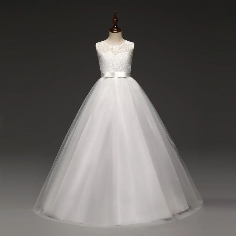 vestido juvenil branco vestido branco formatura casamento 8 10 12 14 | Shopee Brasil