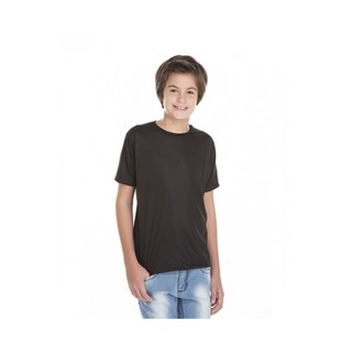 Camiseta manga curta tecido 100% algodão direto de fábrica infantil juvenil tamanhos 4 ao 14