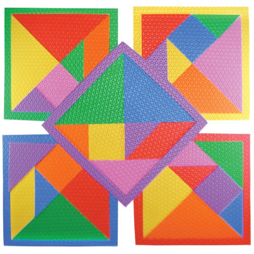 Kit Com 5 Placas De Tangram Em Eva