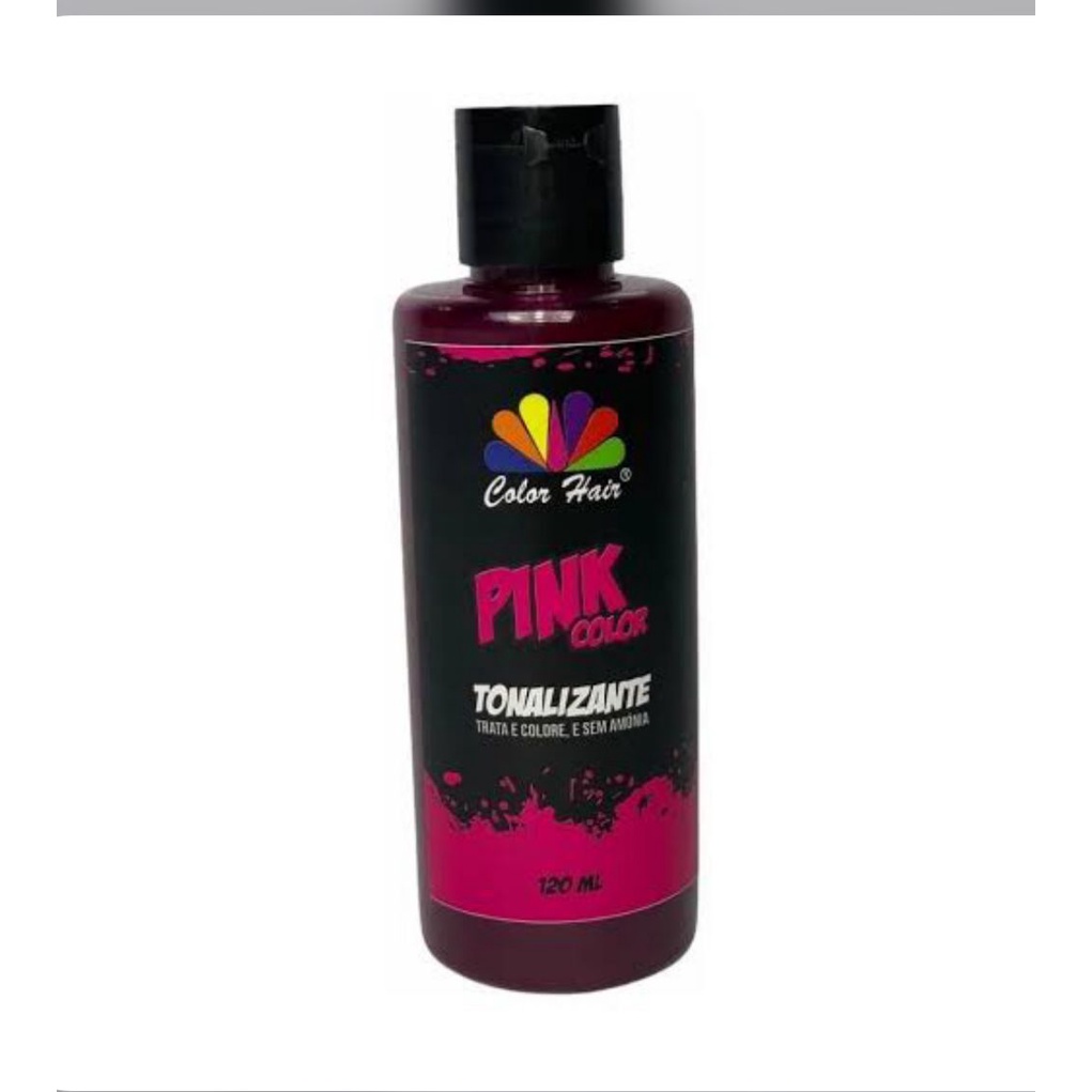 TINTA TONALIZANTE PARA CABELO COLOR HAIR ROSA 120ML