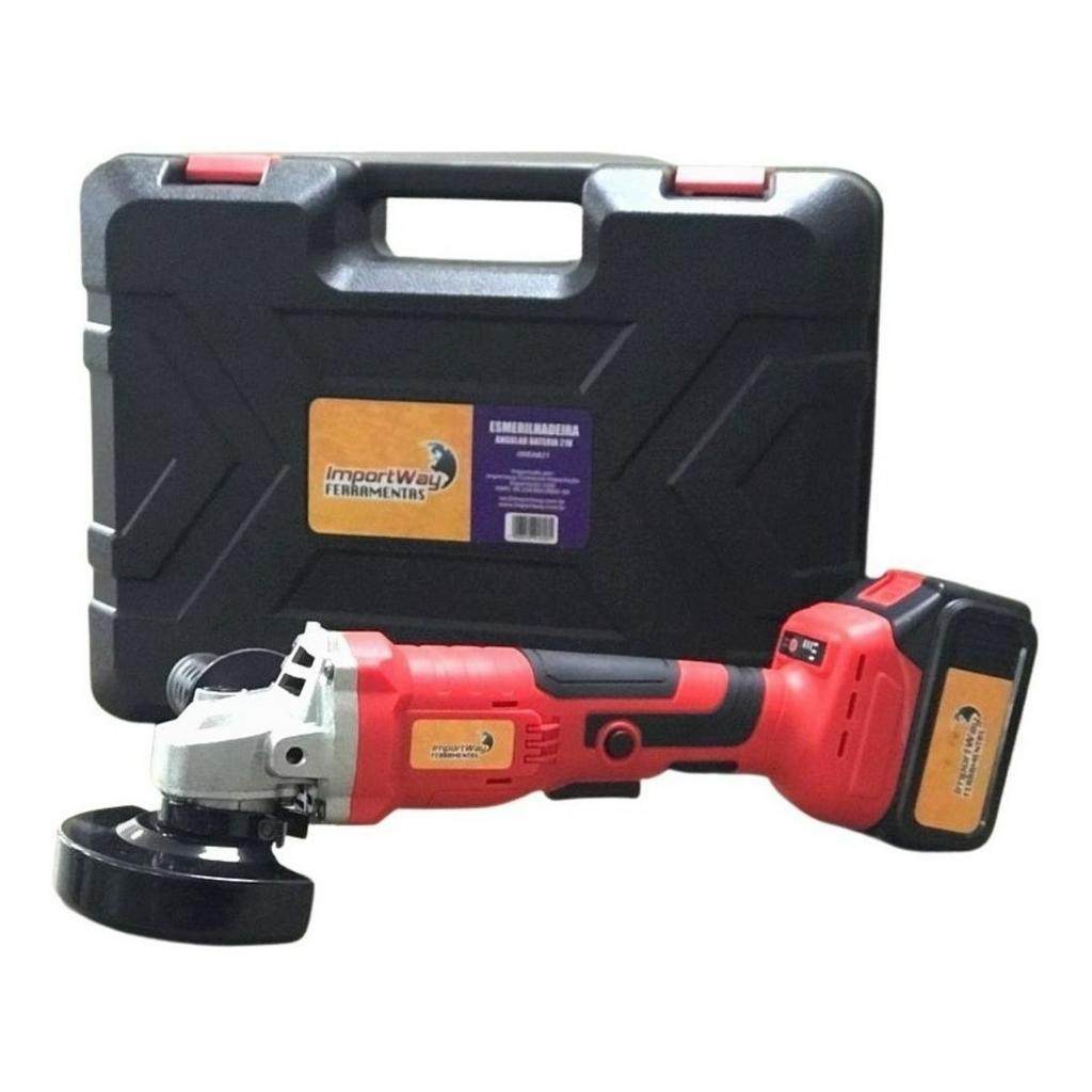Esmerilhadeira Angular A Bateria 21v 8400rpm 800w Com Maleta em Oferta na Shopee