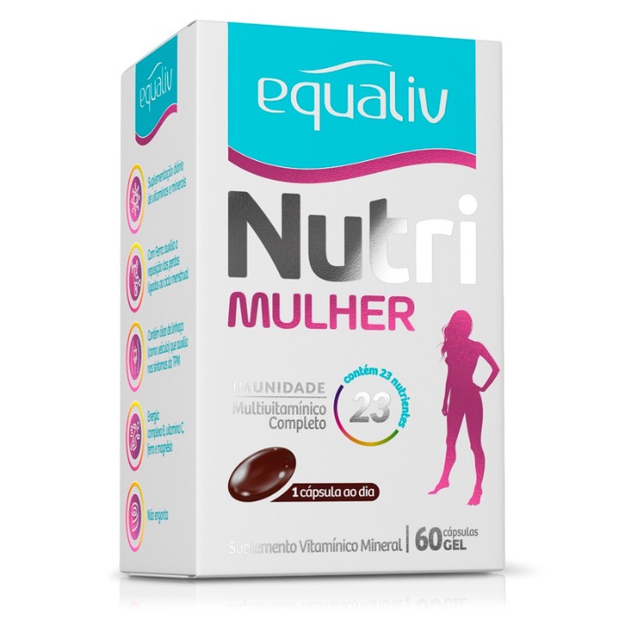 Suplemento Polivitamínico De A-z Equaliv Nutri Mulher Com 60 Cápsulas