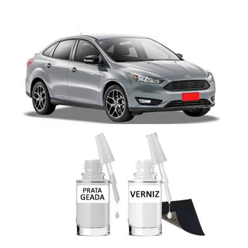 Tinta Tira Risco Automotivo New Ford Focus Prata Geada