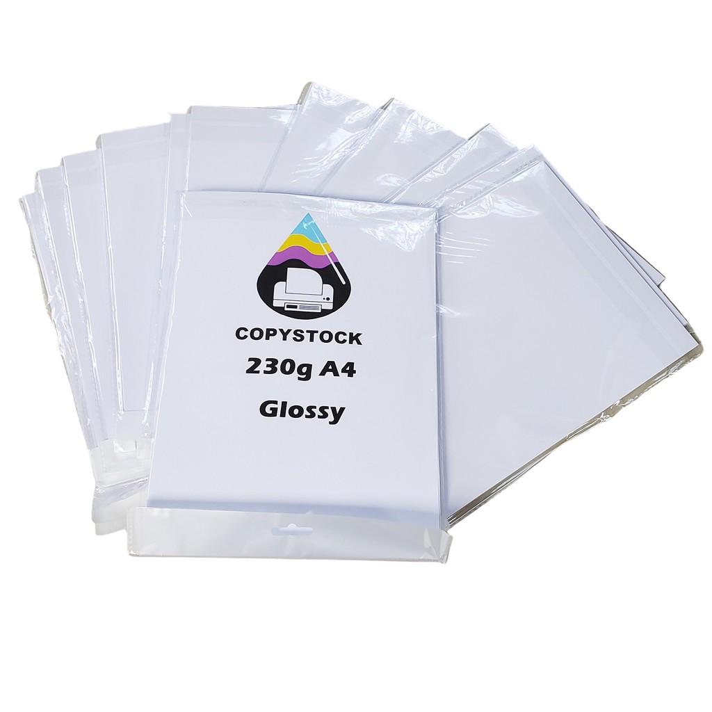 Papel Fotografico 230g Glossy A4 À Prova D´água 100 Folhas Premium Para Jato De Tinta Inket 1398