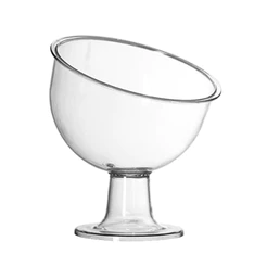 Taça Acrílica Cristal Inclinada PEQUENA 400ml Ref.403 - Três Triângulos