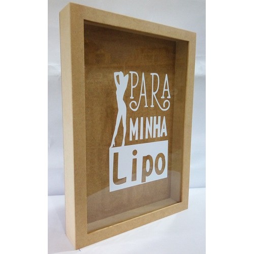 Quadro Cofre 32x22 Com acrílico E Adesivo Para Minha Lipo