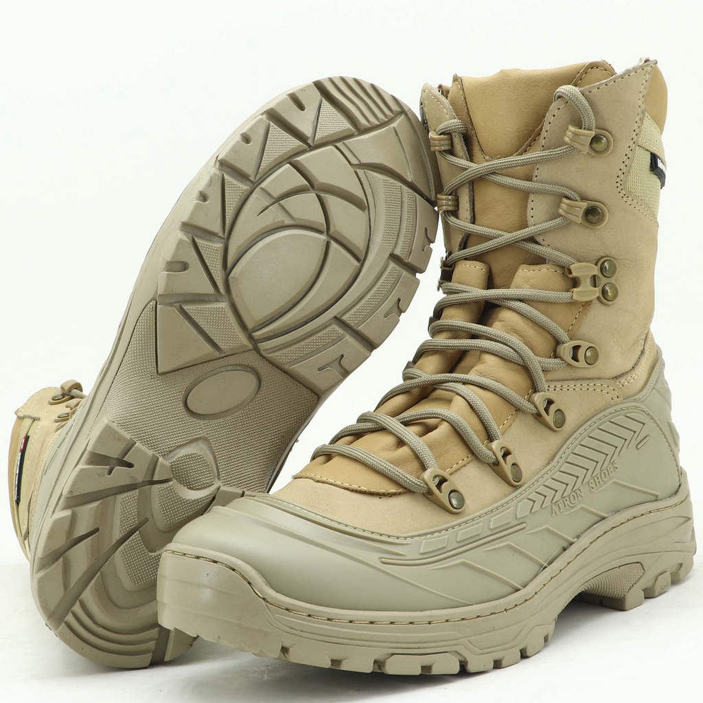 COTURNO TATICO MILITAR COURO 289 AREIA