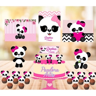 Kit Festa Panda Rosa em Oferta na Shopee