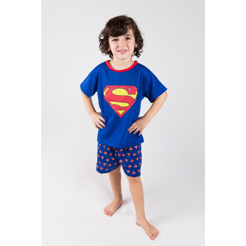 Pijama Superman Infantil Super Homem Conjunto Infantil
