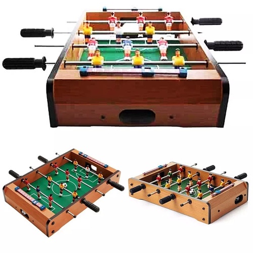 Pebolim Totó Mini jogo Futebol de Mesa Portátil 12 Jogadores 2 Bolas e Placar - Diversão Garantida
