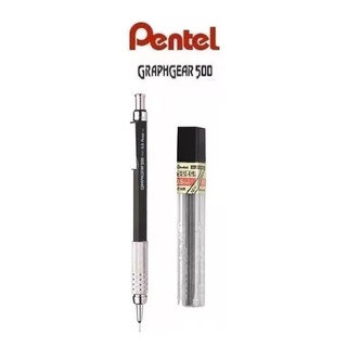 Lapiseira Pentel Graphgear 500 0.5mm Original Preta + Grafite 4B