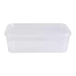 Pote Retangular com Lacre Freezer e Microondas 500ml c/10 - Prafesta