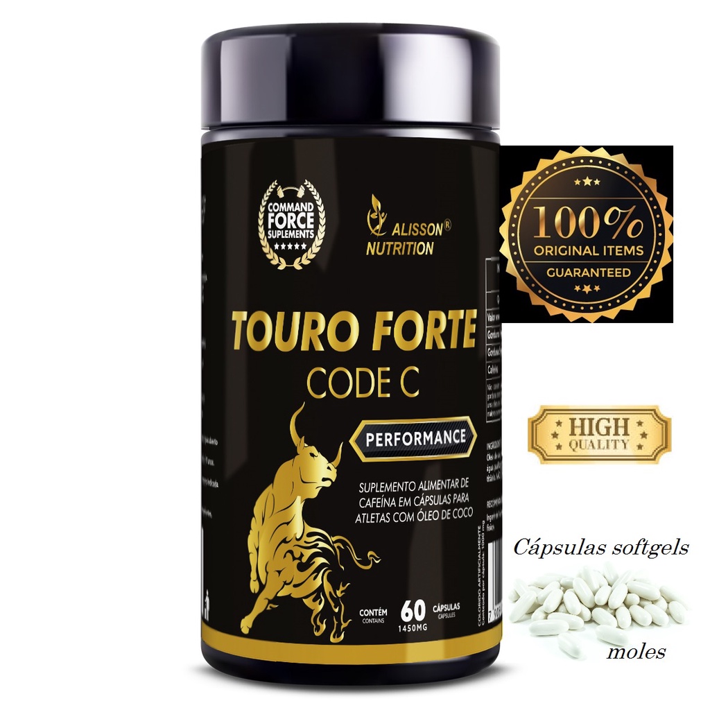 Touro Forte Code C - Suplemento Alta Performance e Pós Treino 60 cápsulas