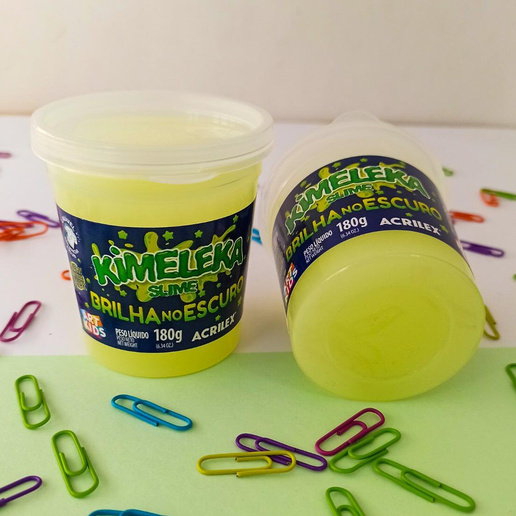 Geleia Kimeleka Slime Brilha no Escuro 180g / Brinquedo / Papelaria - Acrilex