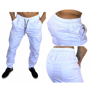 Calça Jogger Masculina Branca Neve Super Confortavel em Oferta na Shopee