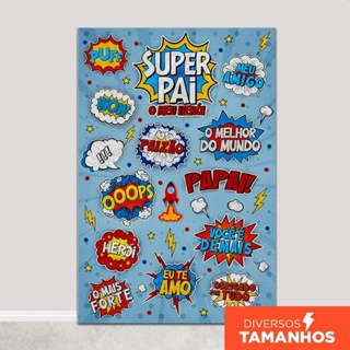 Fundo Fotográfico Dia dos Pais Placas Super Pai Em Tecido FPA-149 em Oferta na Shopee