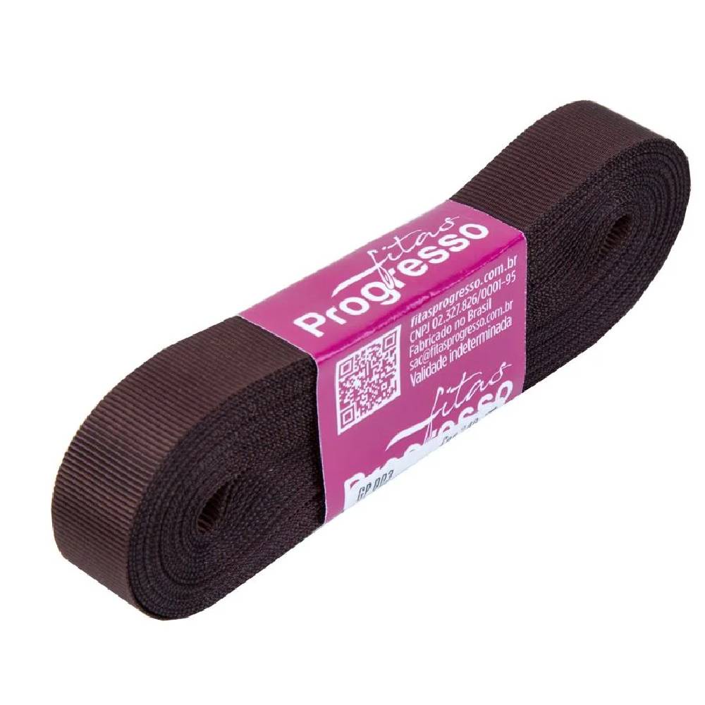 Fita Gorgurão Progresso 15mm nº3 - 10m 340 Marrom Café - 1un em Oferta na Shopee