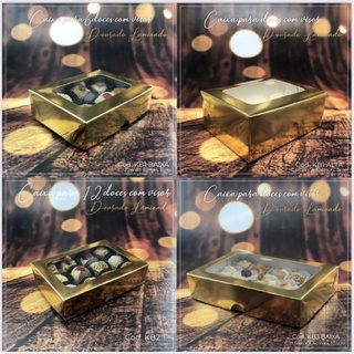 10 caixas embalagens para doces luxo presente pascoa  2025 dourada laminada kb 30 modelos em Oferta na Shopee