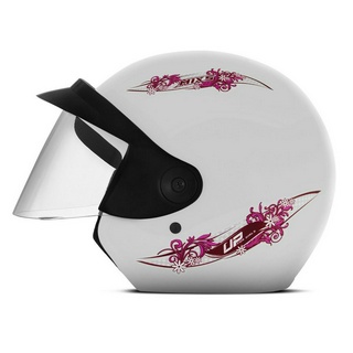 Capacete Aberto Feminino Mixs UP For Girls com Viseira Móvel