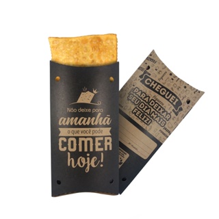 100 - Embalagem Pastel Viagem -  Kraft/kraft - Al-k13 em Oferta na Shopee