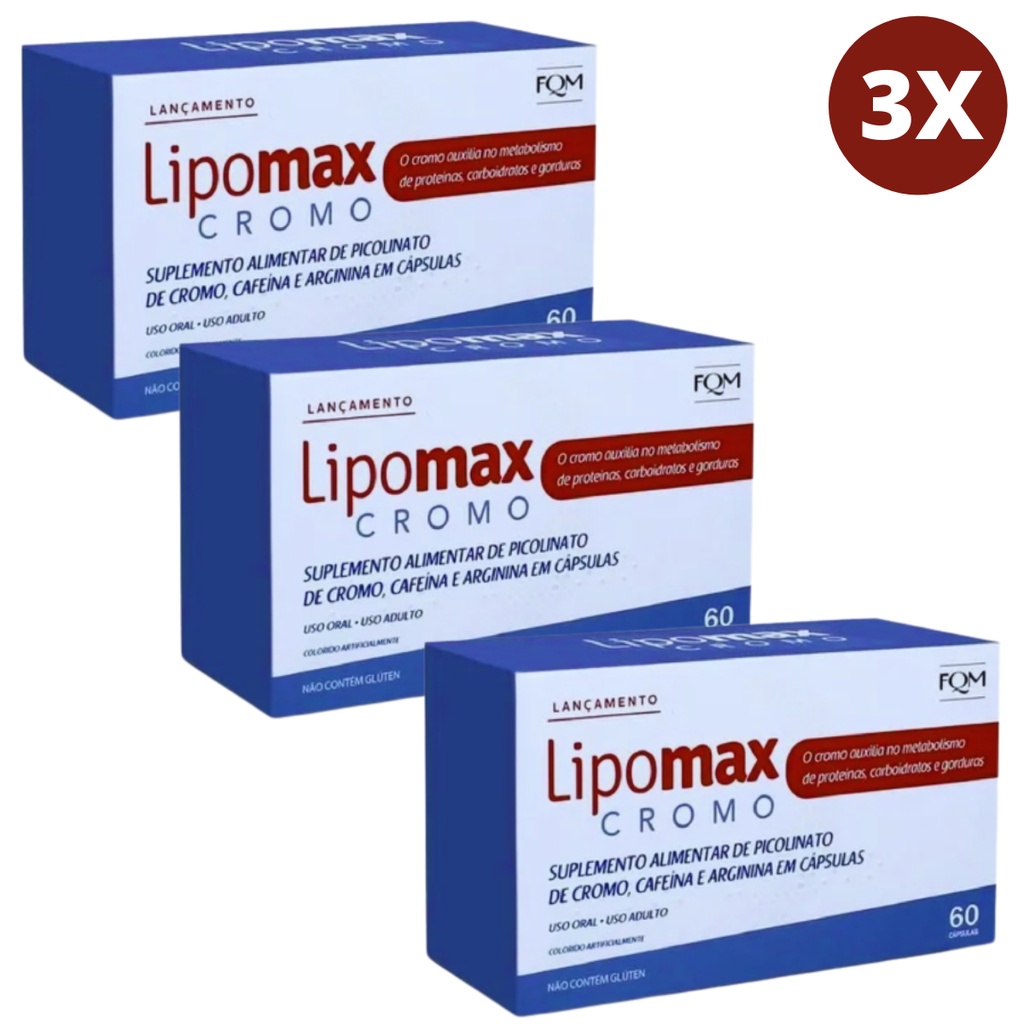 Lipomax Cromo c/60 Cápsulas em Promoção na Americanas