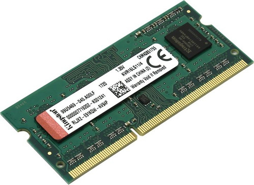Memória Para Notebbok - Sodimm Ddr3 4gb/1600 L. V. Kingston