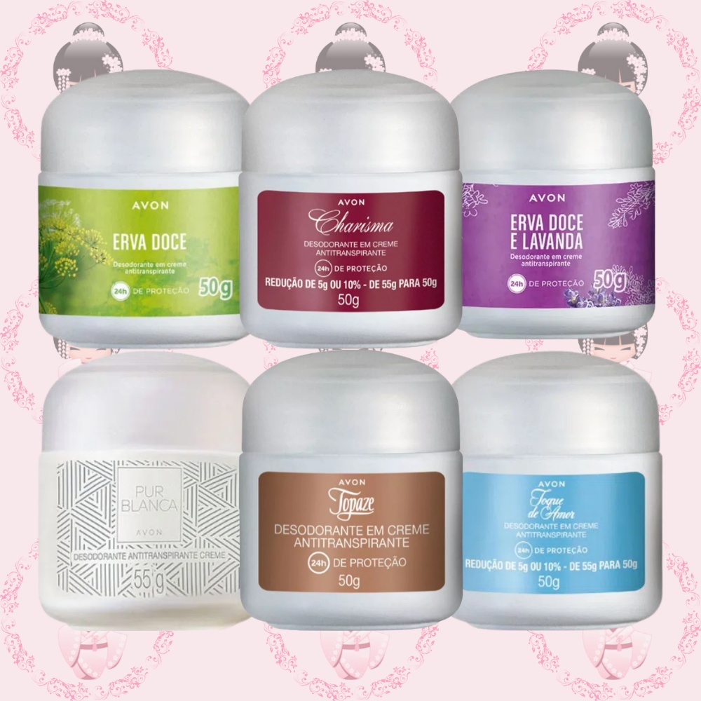 Avon Desodorante em Creme Antitranspirante de 50g (Pote) | Shopee Brasil
