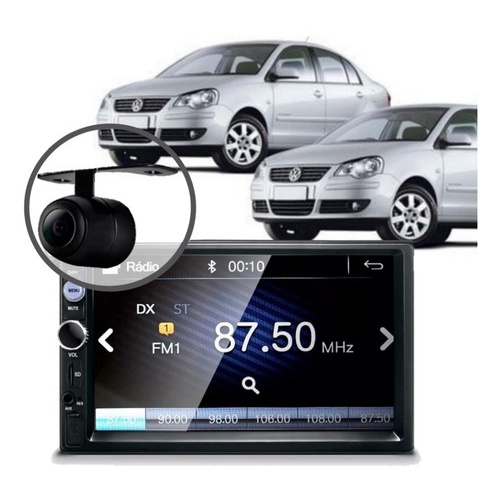 Central Multimídia Mp5 Polo Sedan 2008 Câmera Bluet Espelha