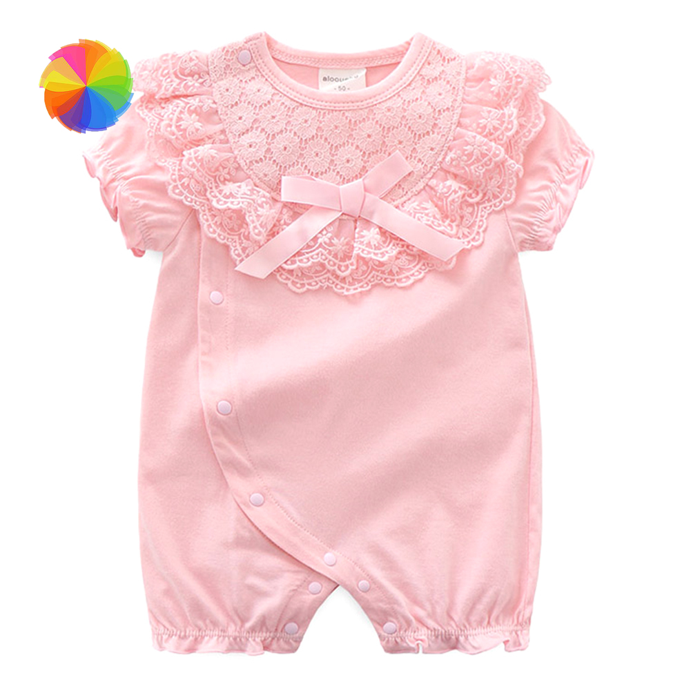 Macacao Verao Recem Nascido Bebe Menina 0 6 Meses Manga Curta Verao Recem Nascido Yue Shopee Brasil