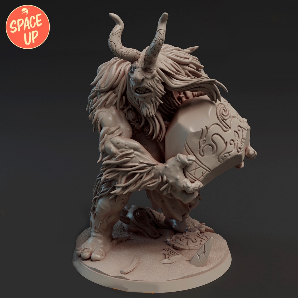 Miniaturas RPG Troll Criatura Monstro da Floresta Barb Troll Roogarin Coleção Barbariens  - Titan Forge