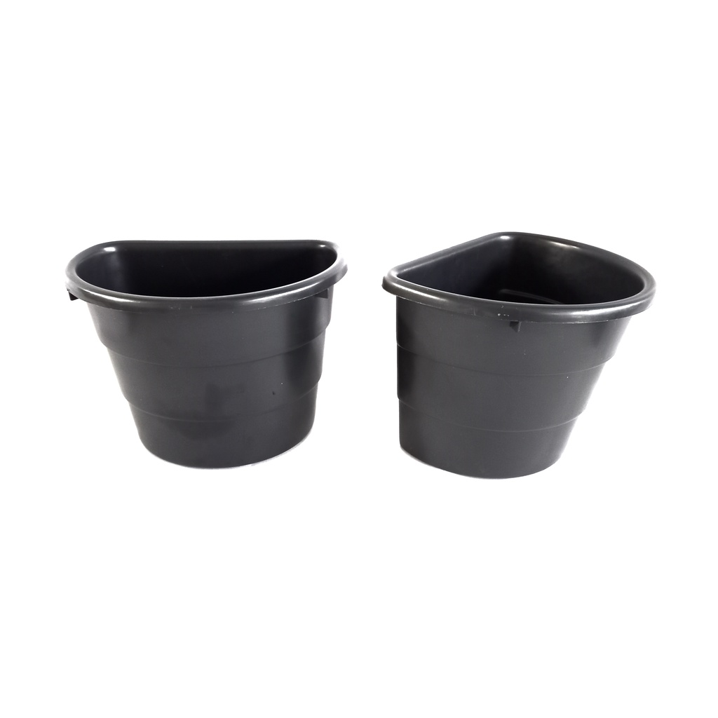 5 Vasos Parede Meia Lua Jardim Vertical Muro Verde Flores Preto em Oferta na Shopee