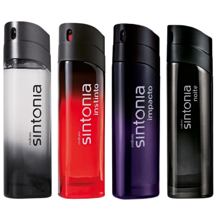 Colônia Sintonia Natura Perfume Masculino - 100ml (Clássico, Noite, Impacto, Instinto) em Oferta na Shopee