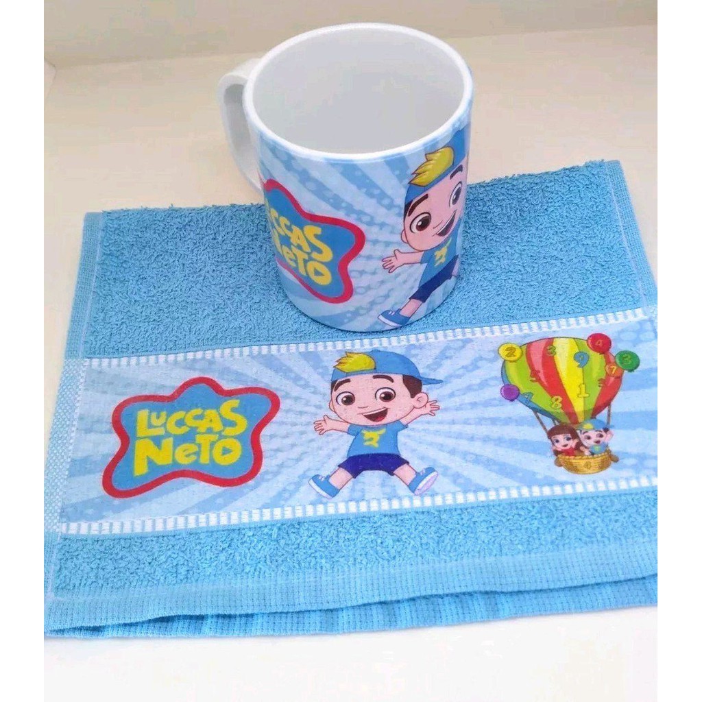Kit Caneca de Polímero + toalha lavabinho em Oferta na Shopee